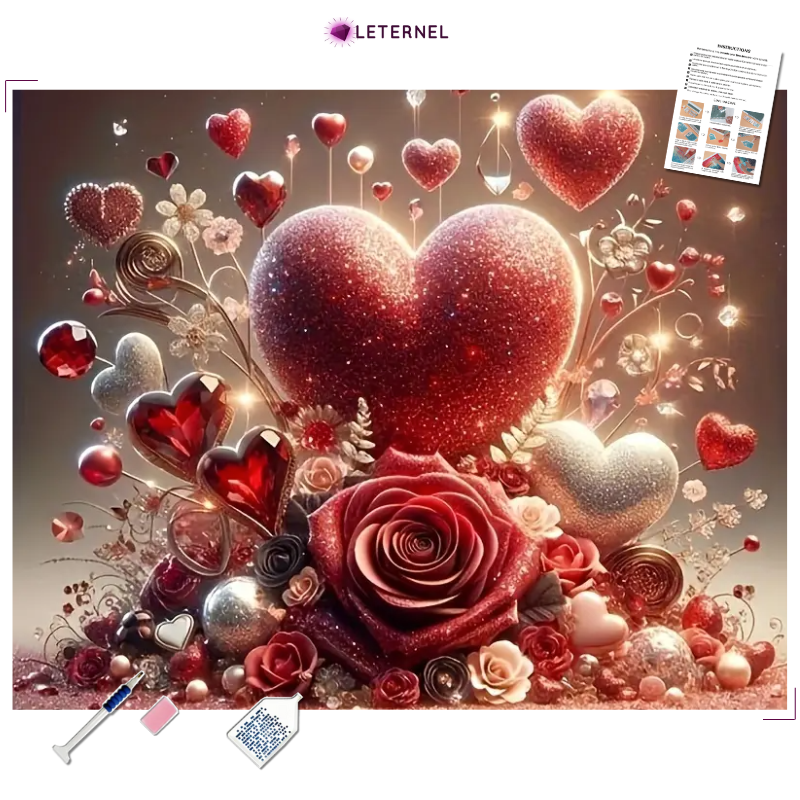 Broderie Diamant - Bouquet romantique