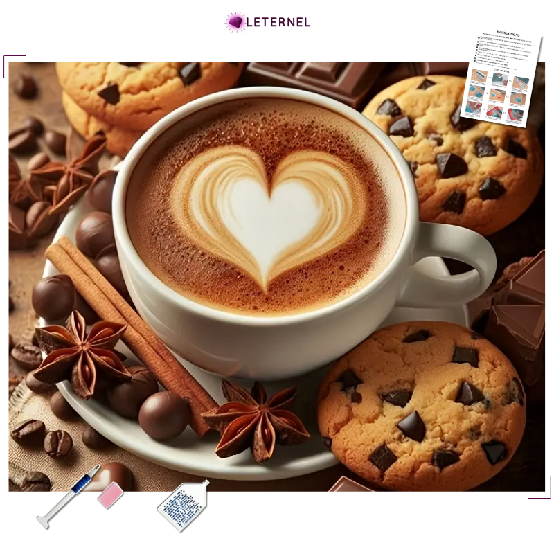 Broderie Diamant - Café cookies