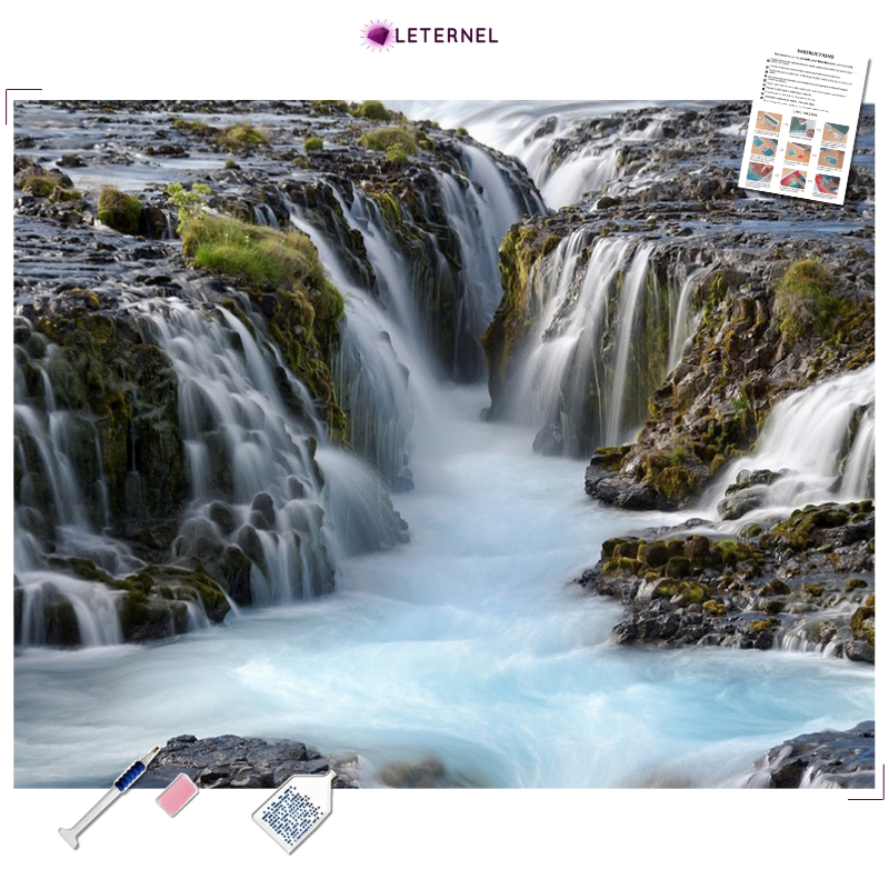 Broderie Diamant - Cascades nature