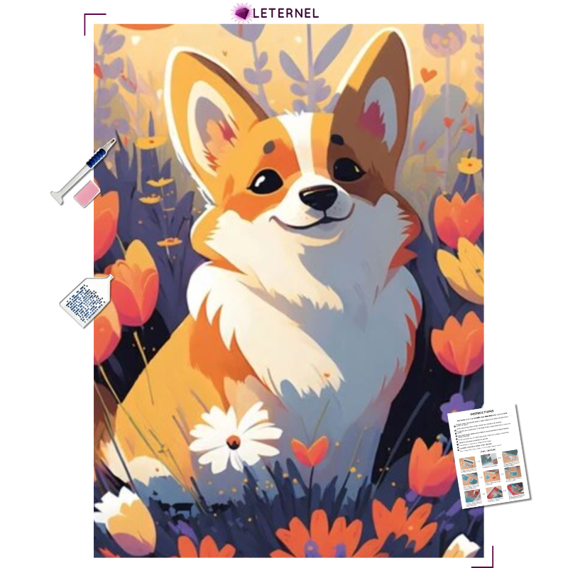 Broderie Diamant - Corgi