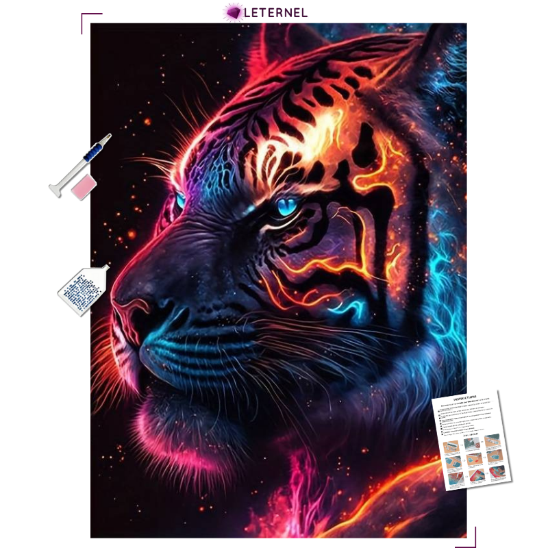 Broderie Diamant - Fantastique tigre