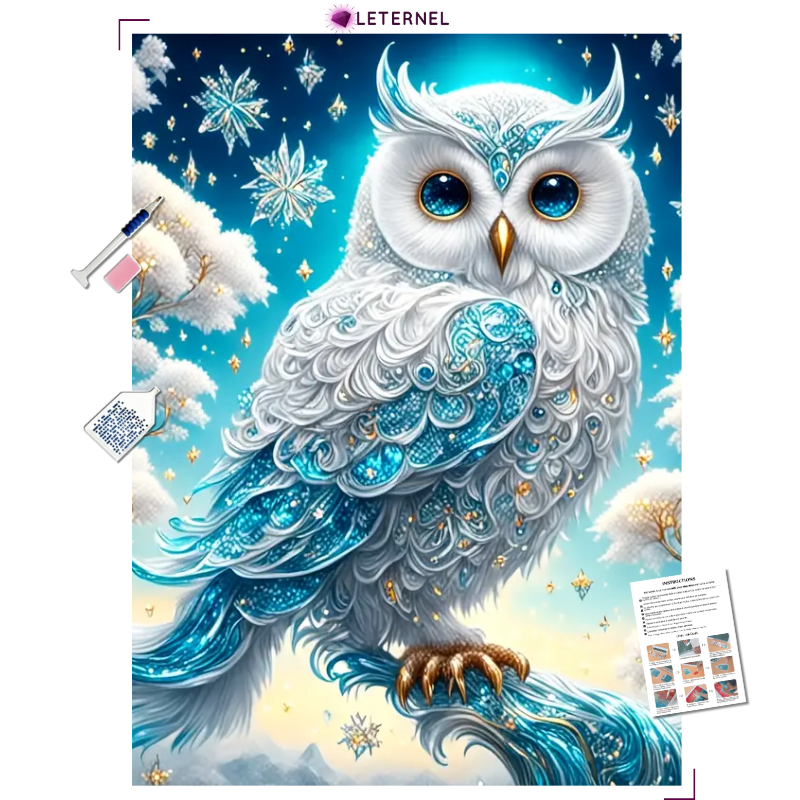 Broderie Diamant - Hibou royal