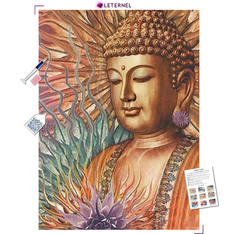 Broderie Diamant - Illustration bouddha