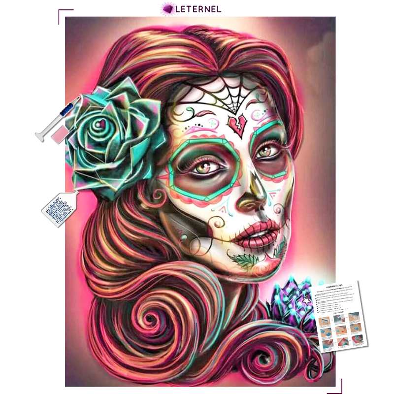 Broderie Diamant - Maquillage muerte