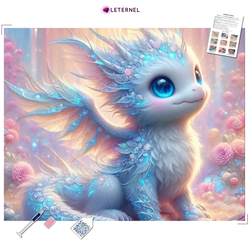 Broderie Diamant - Mini dragon fantastique