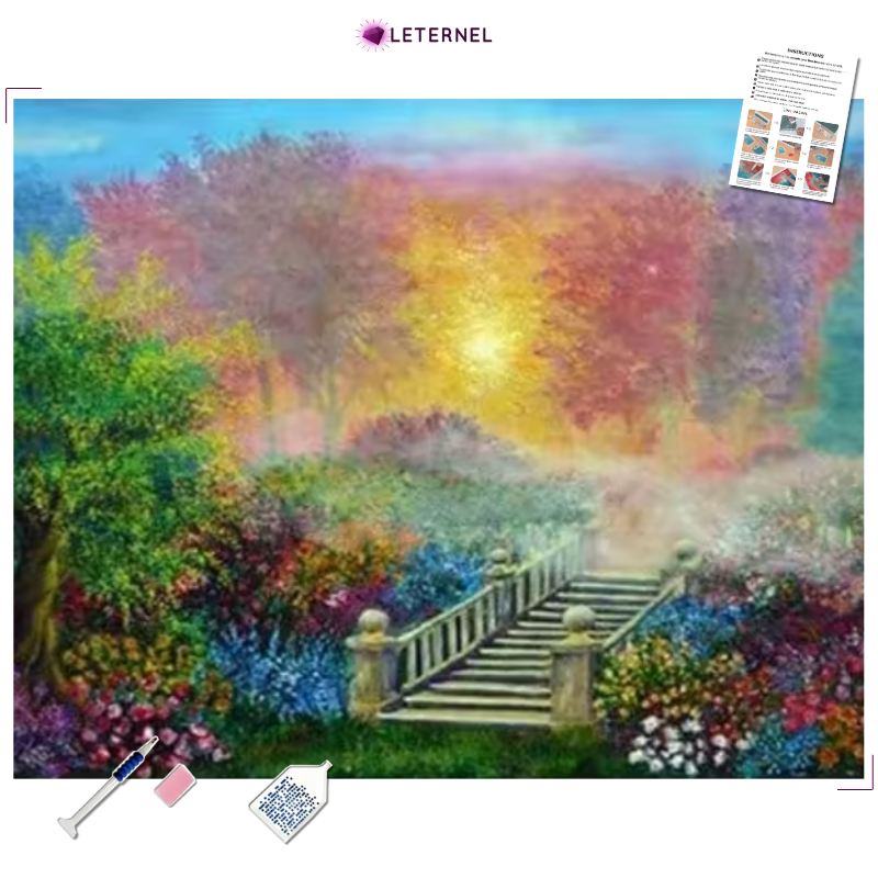 Broderie Diamant - Peinture jardin