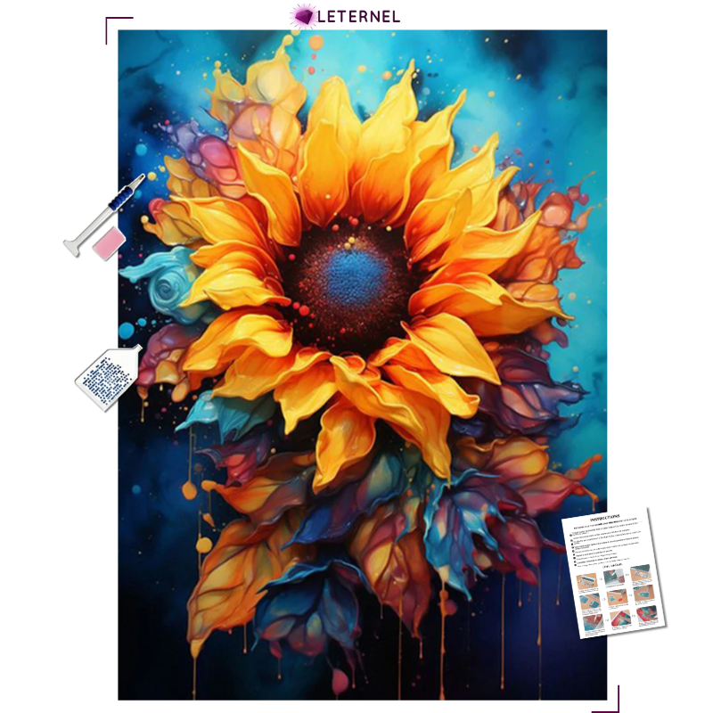 Broderie Diamant - Peinture tournesol