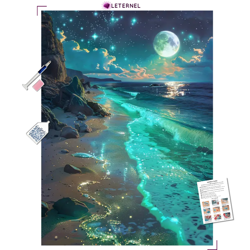 Broderie Diamant - Plage fantastique