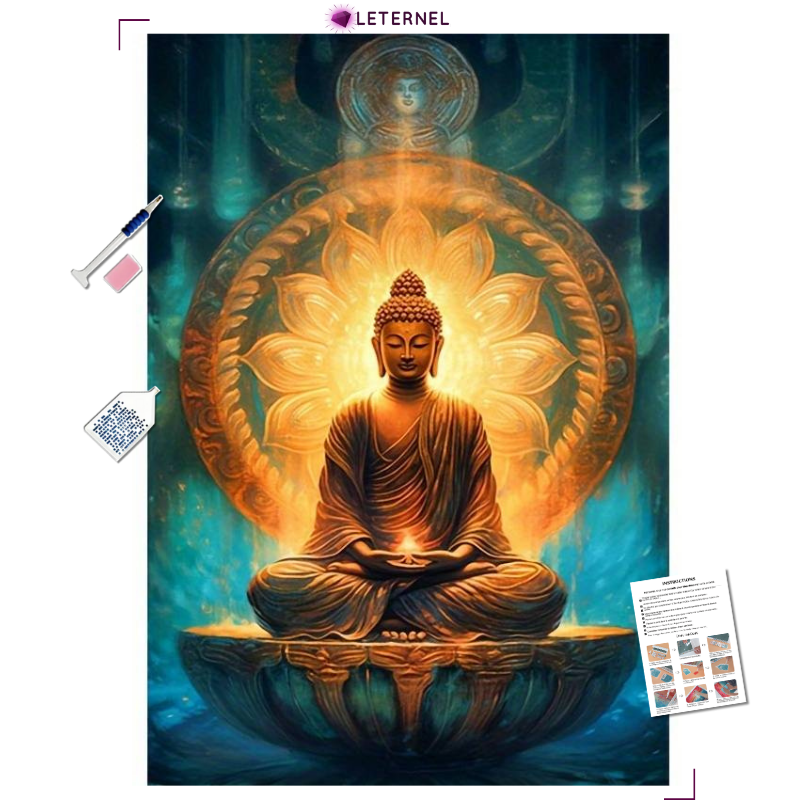 Broderie Diamant - Posture Bouddha